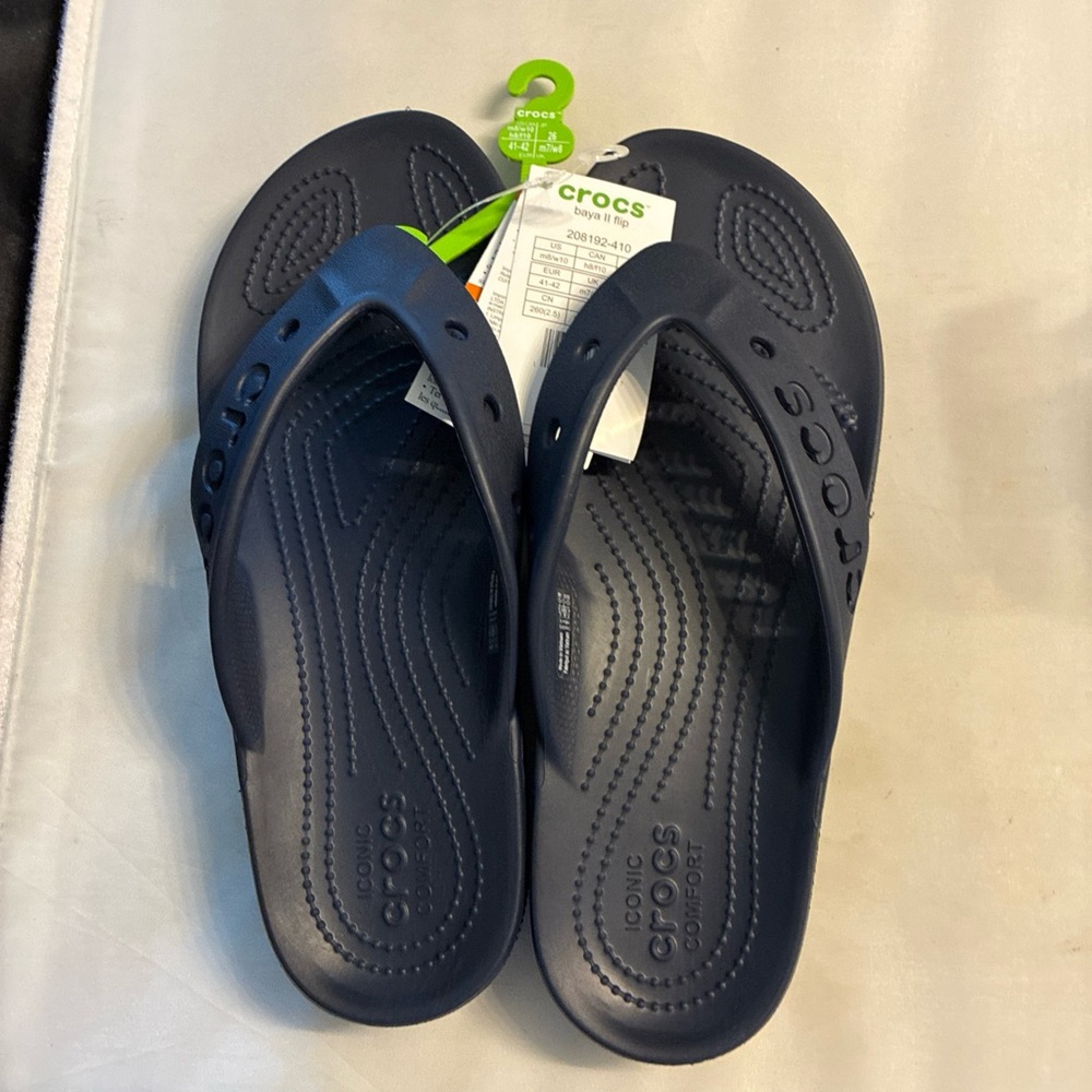 CROCS Dark Blue Flip Flops